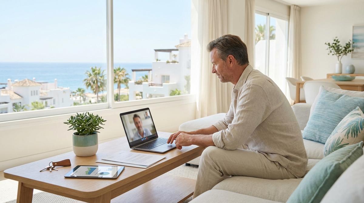 Diagrama que resume problemas, funciones del property manager y ventajas de externalizar la gestión de una vivienda